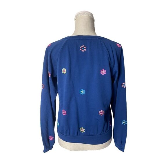 Lilly Pulitzer Landyn Sweatshirt Ditsy Daisy Embroidery Size Small - Picture 8 of 15